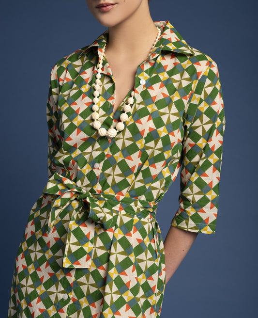 Long Shirt Dress (size 1) - Mosaic absynthe