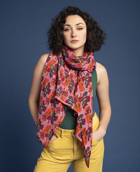 Stole - Split pink orange