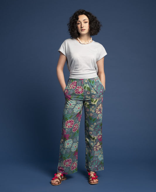 Pant (size 2) - Cosmos teal