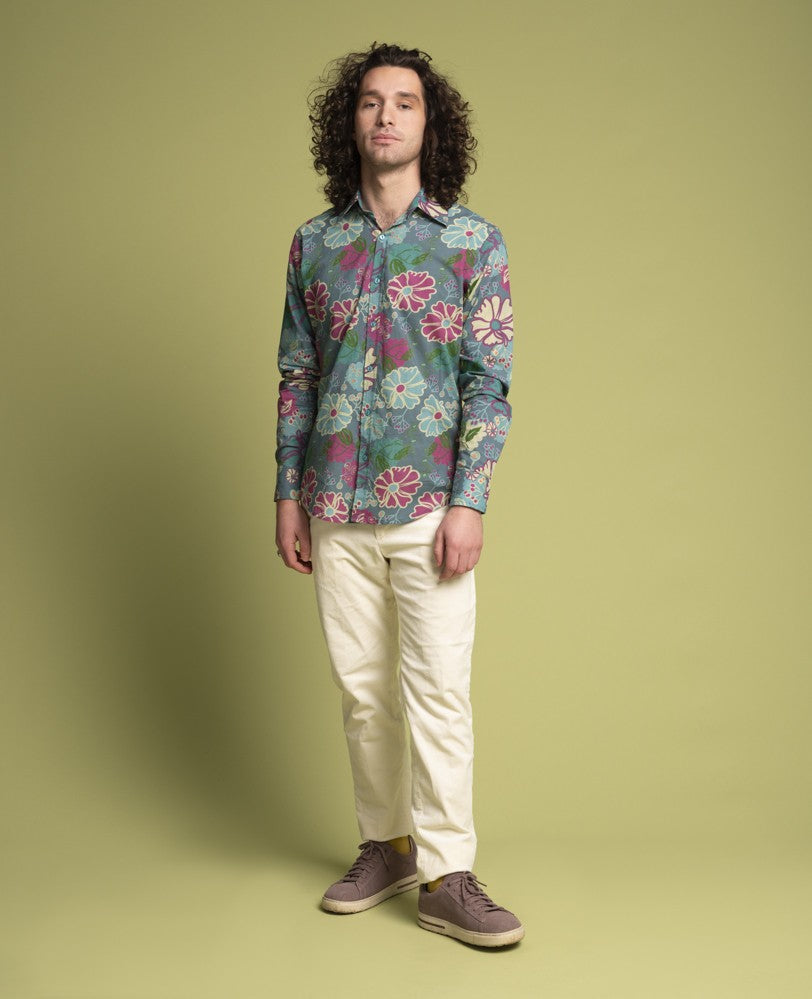 Shirt (size XL) - Cosmos teal