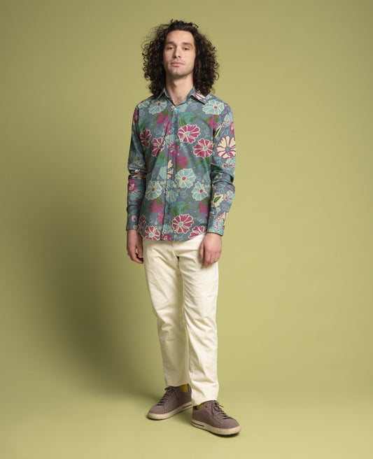 Shirt (size XL) - Cosmos teal