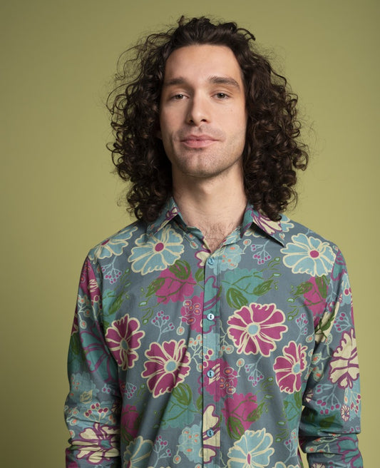 Shirt (size XL) - Cosmos teal