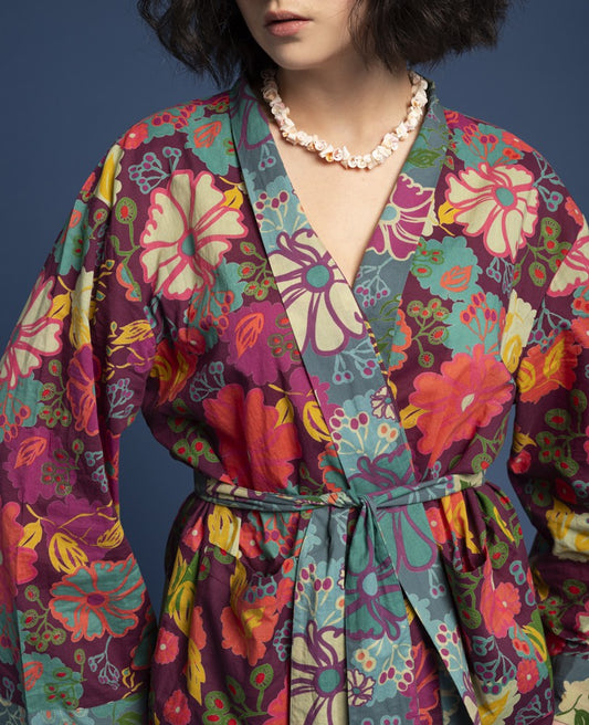 Short Kimono - Cosmos fig