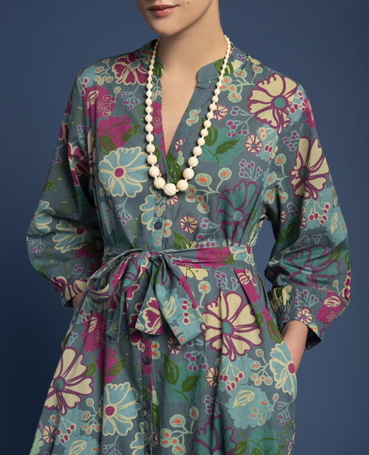 Long Dress - Cosmos teal
