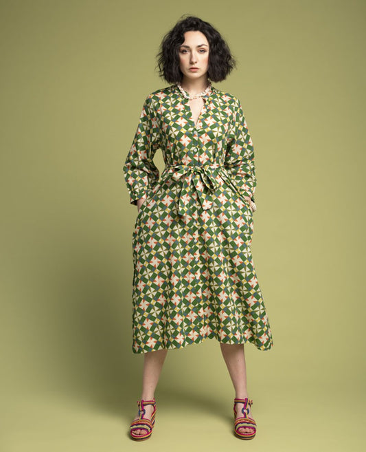Long Dress - Mosaic absynthe