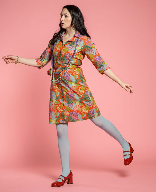 Short Shirt Dress (size 2) - Fern orange