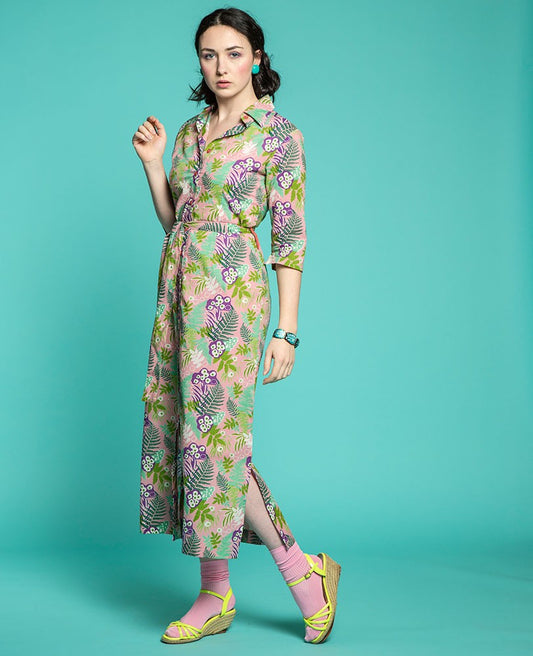 Long Shirt Dress (size 2) - Fern pink