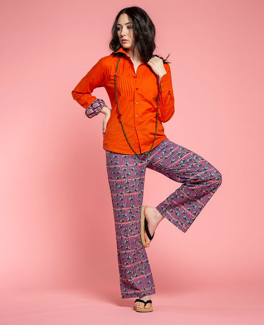 Shirt (size S) - Plain orange