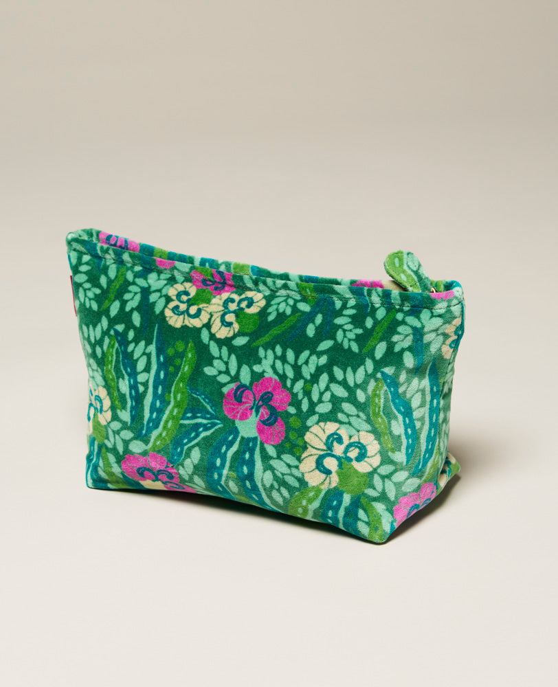 Trousse de toilette Velours - Allegria green