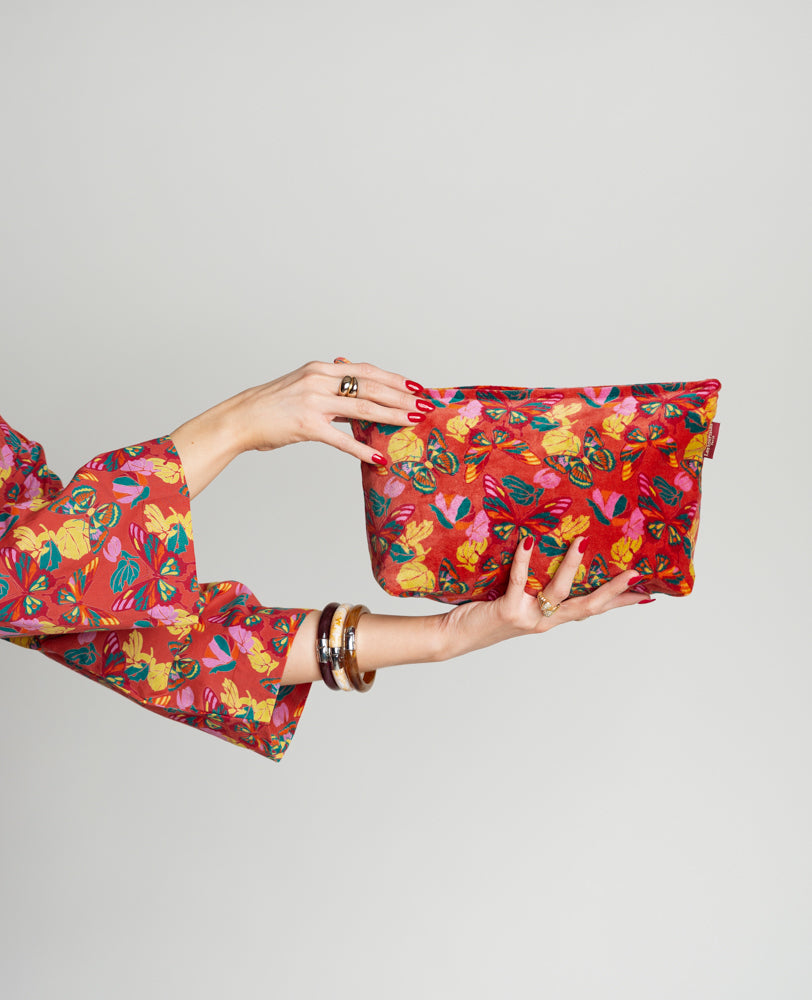 Trousse de toilette Velours - Holy red clay