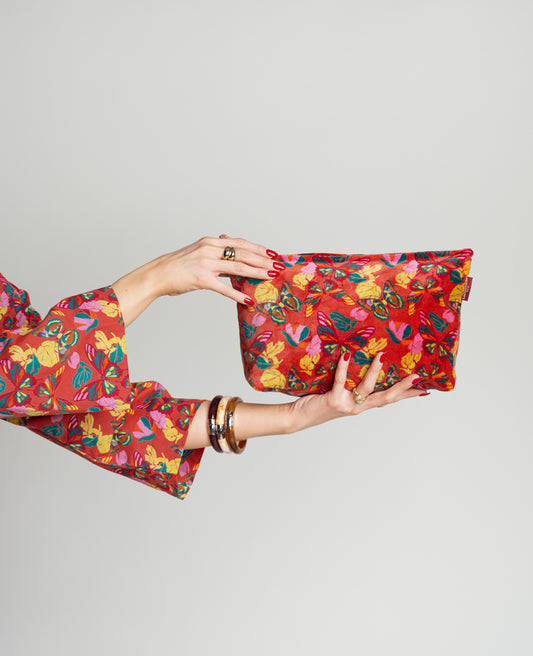 Trousse de toilette Velours - Holy red clay