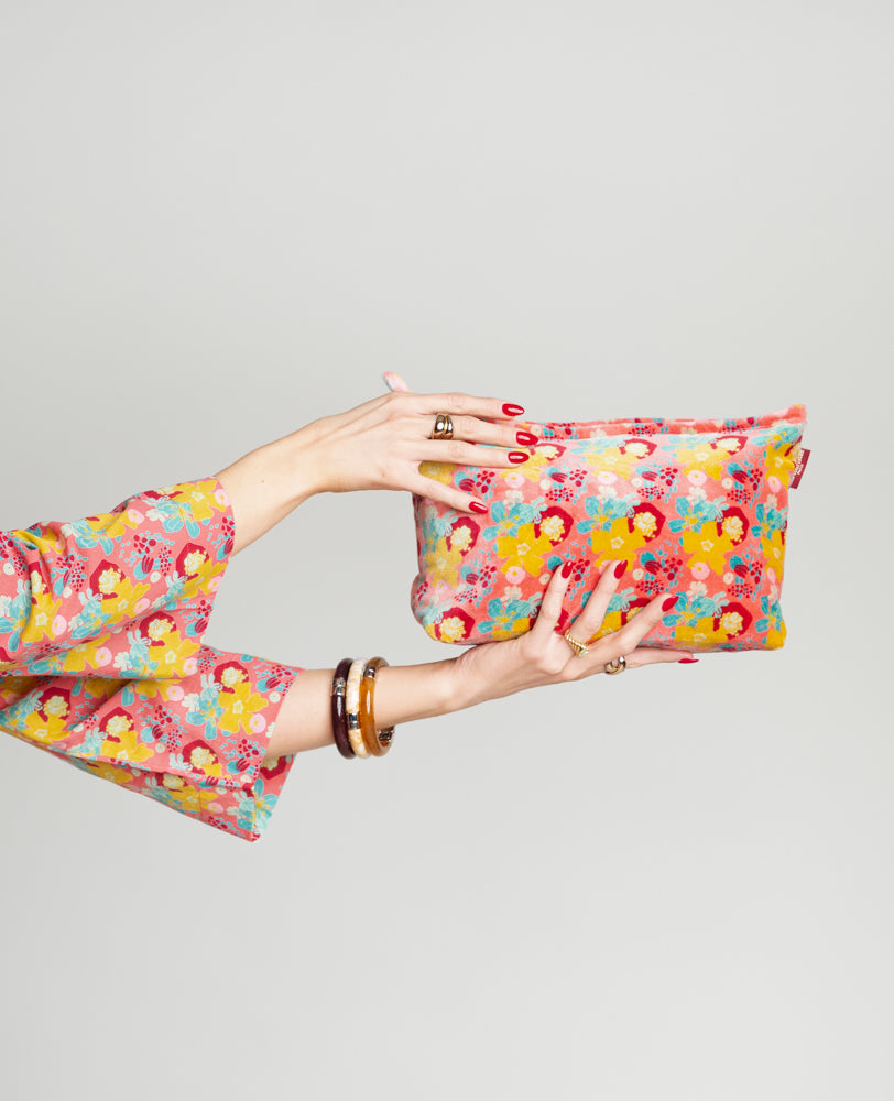 Trousse de toilette Velours - Mackintosh coral