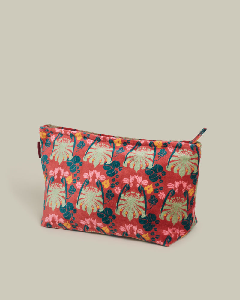 Velvet Wash Bag, William Brick Print