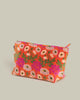 Velvet Wash Bag, Poppy Orange Print