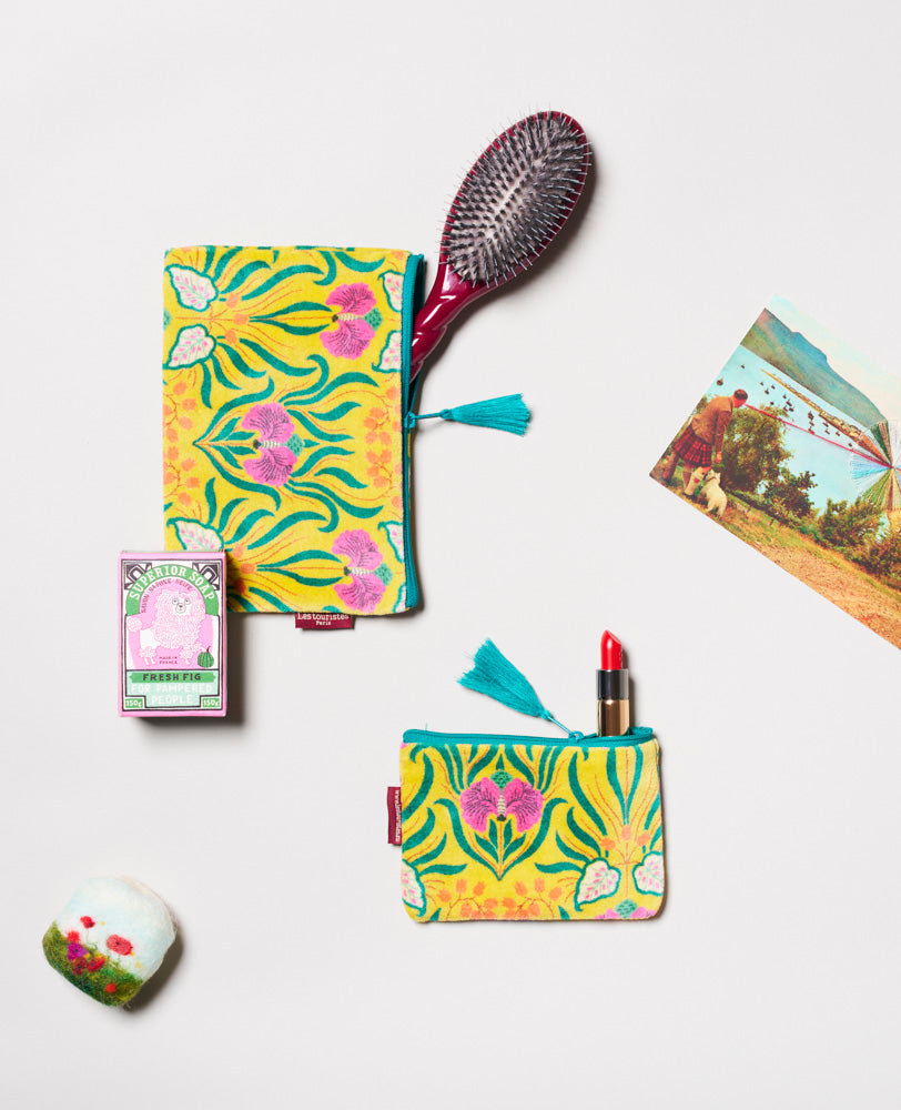 Pochette moyenne Velours - Muguet yellow