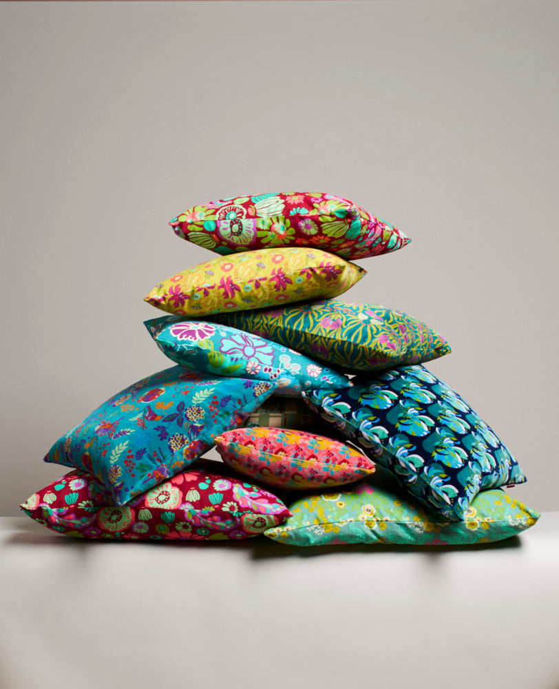 Coussin carré - Cosmos teal