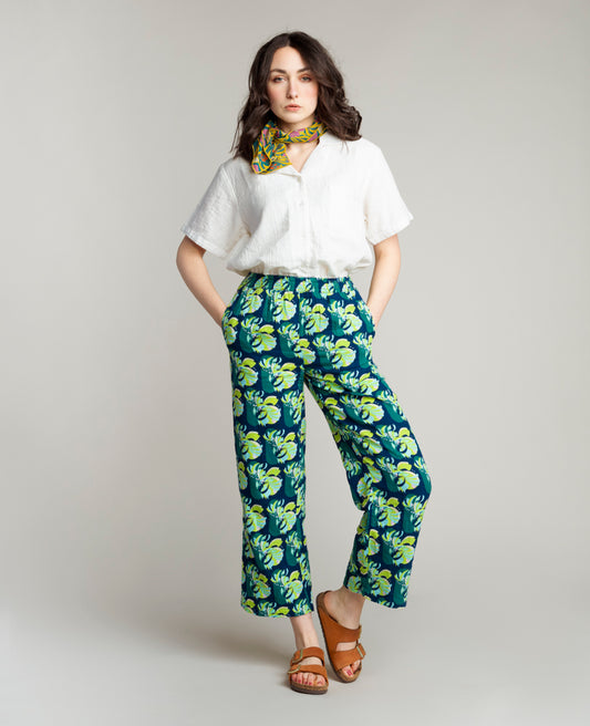 Pantalon double gaze de coton (L) - Split Navy