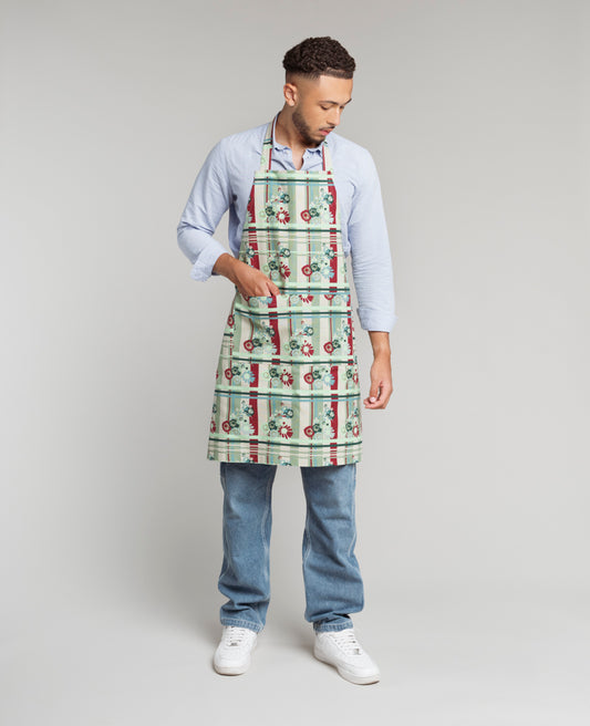 Chef's Apron - Dundee sauge/molly burgundy