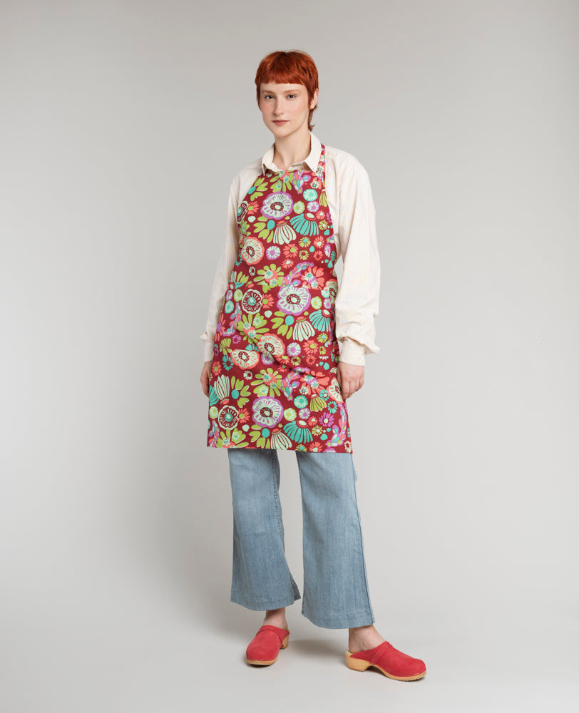 Chef's Apron - Molly burgundy/swainston gre