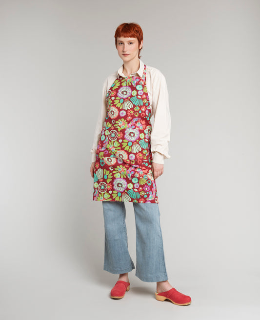 Chef's Apron - Molly burgundy/swainston gre