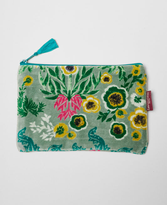 Medium Pouch Velvet - Swainston green