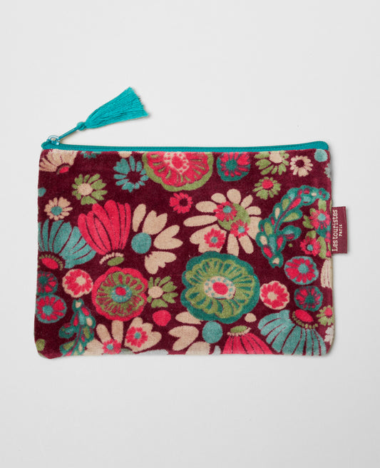 Medium Pouch Velvet - Molly burgundy