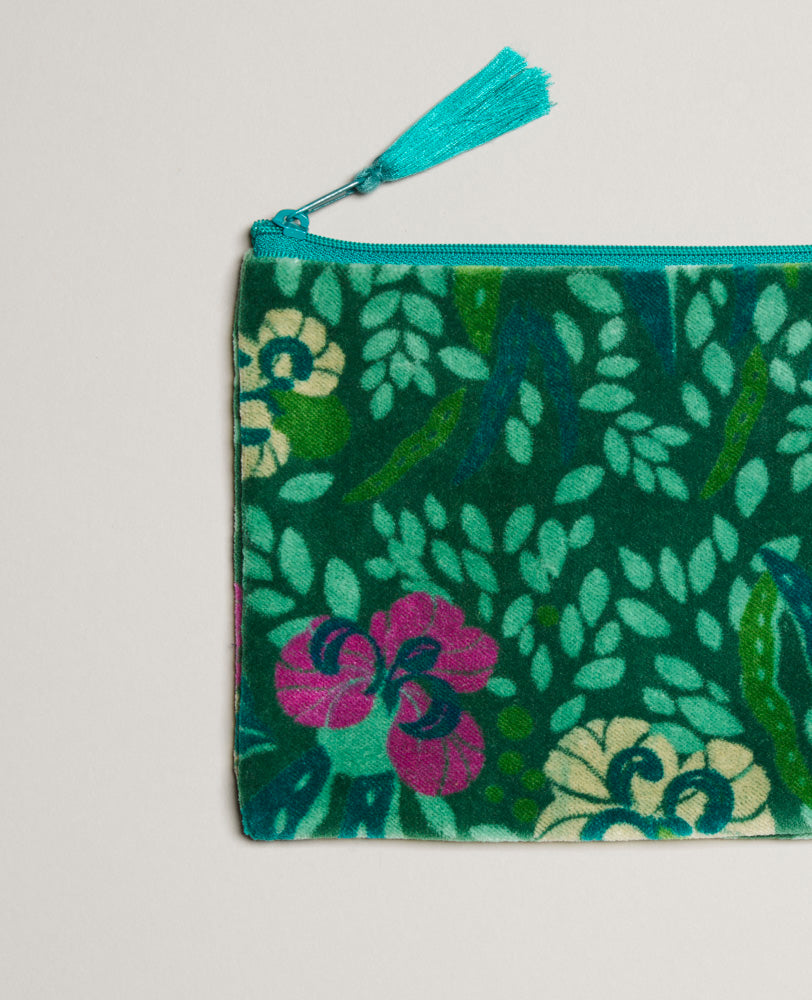 Pochette moyenne Velours - Allegria green