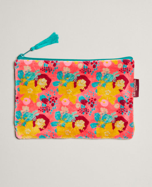 Pochette moyenne Velours - Mackintosh coral