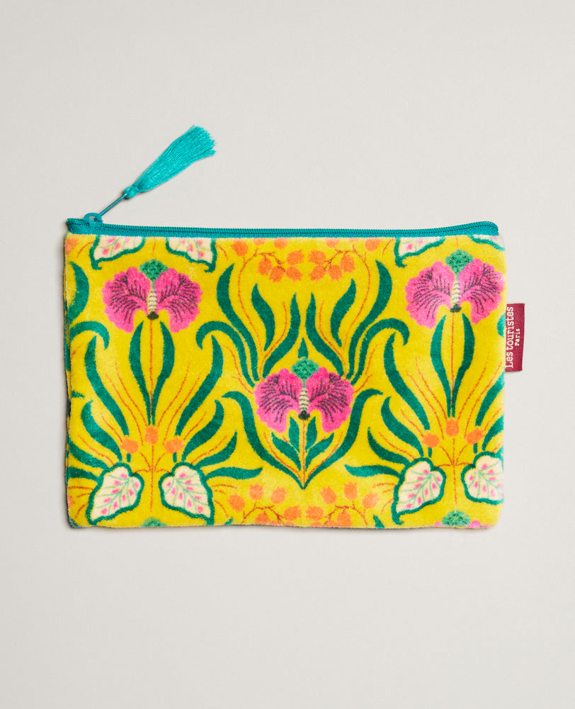 Pochette moyenne Velours - Muguet yellow