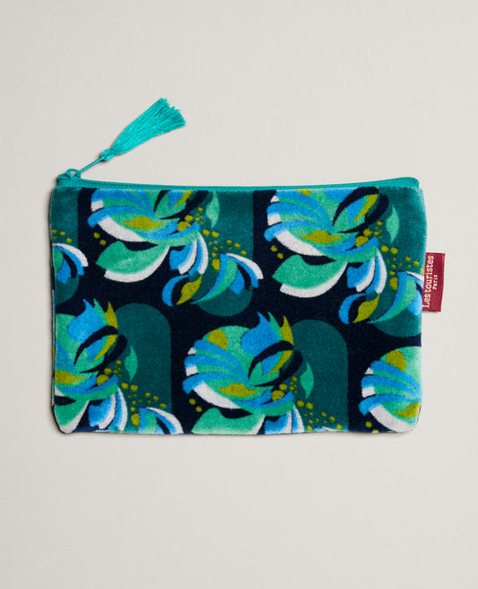 Pochette moyenne Velours - Split navy 