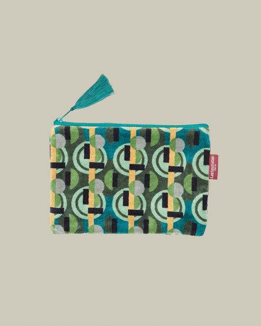 Medium Velvet Pouch, Sonia Moss Print