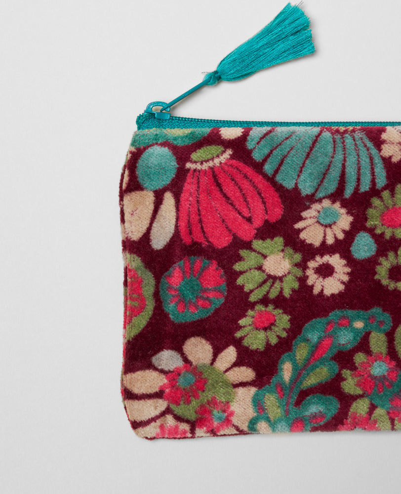 Small Pouch Velvet - Molly burgundy