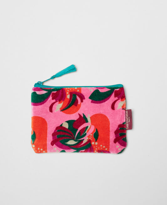 Small Pouch Velvet - Split pink