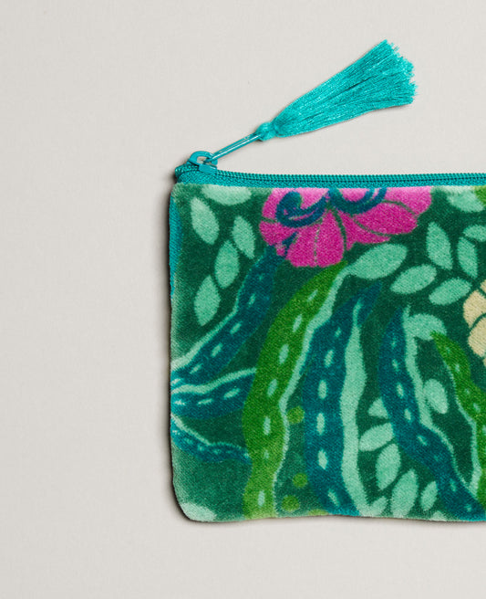 Small Pouch Velvet - Allegria green
