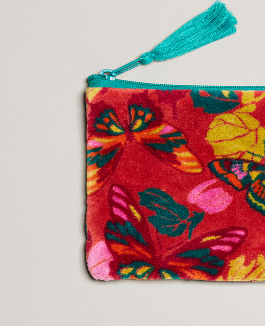 Small Pouch Velvet - Holy red clay