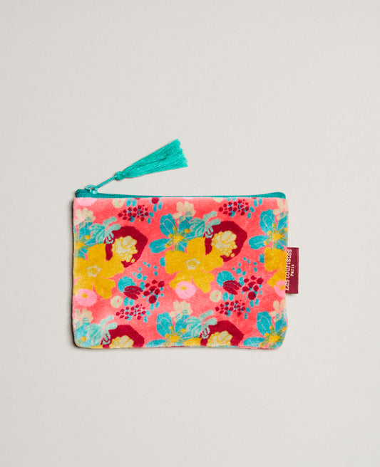 Small Pouch Velvet - Mackintosh coral