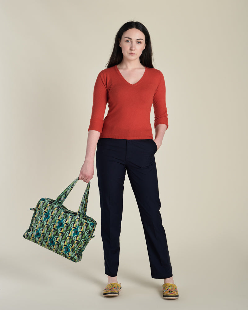 Velvet Handbag, Sonia Moss Print