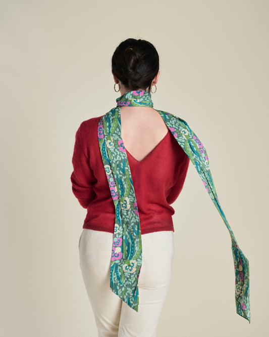 Cotton Headband, Allegria Green Print