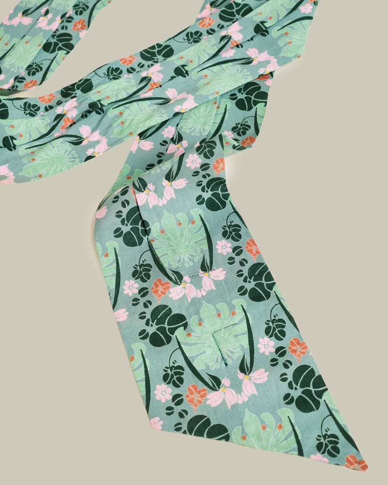Cotton Headband, William Sage Green Print