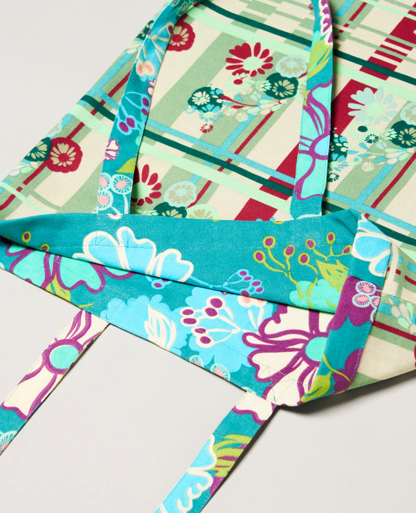 Totebag réversible - Cosmos Teal/Dundee Sauge