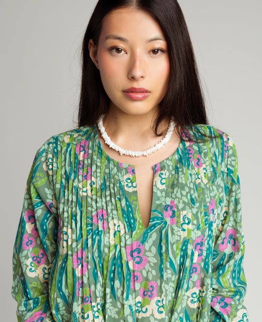 Robe tunique longue - Allegria green