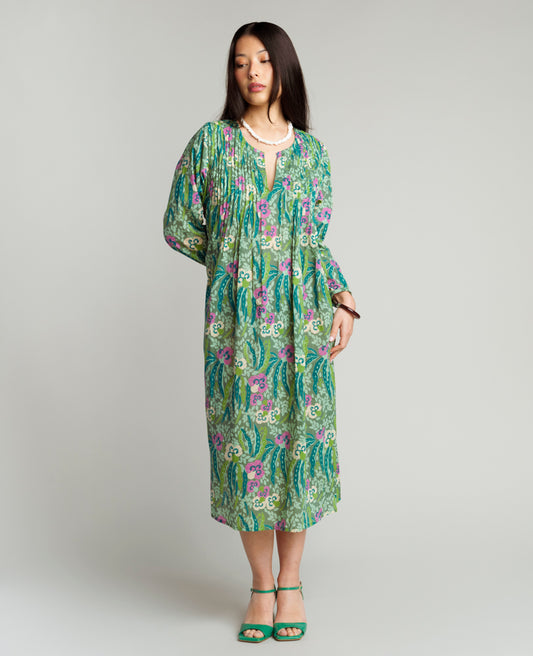 Robe tunique longue - Allegria green