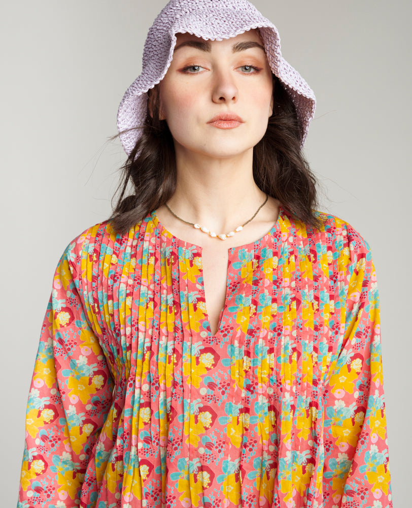 Robe tunique longue - Mackintosh coral