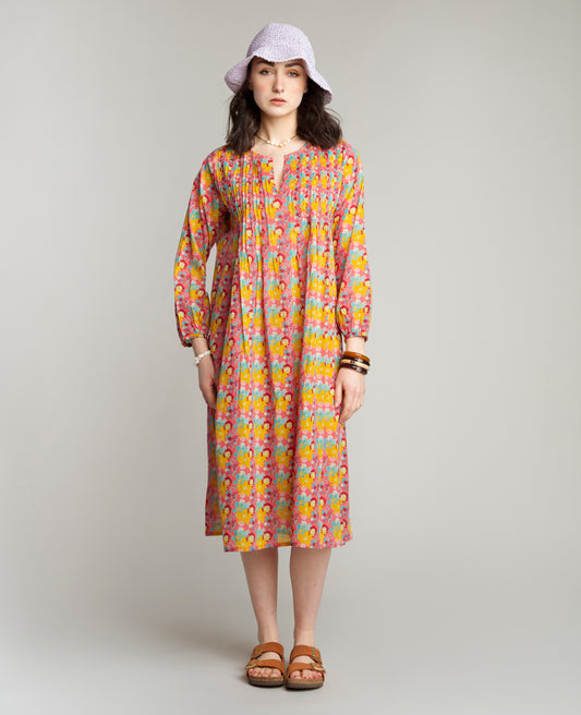 Robe tunique longue - Mackintosh coral