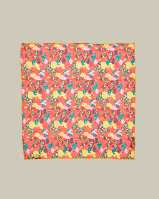 Square Scarf, Holy Red Clay Print