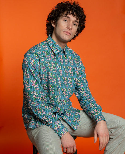 Shirt (size 1) - Biba blue