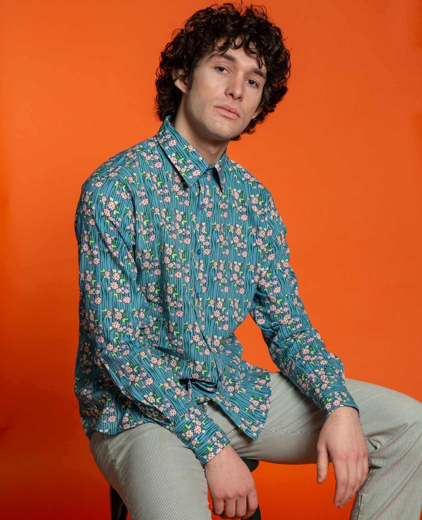 Shirt (size 2) - Biba blue