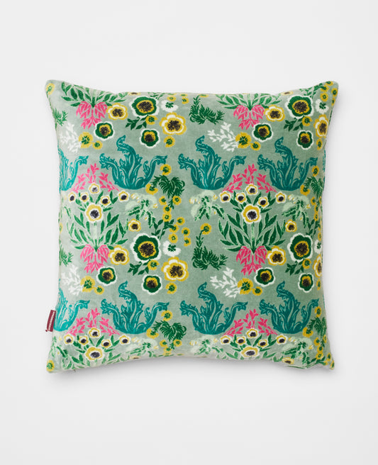 Square Cushion Velvet - Swainston green