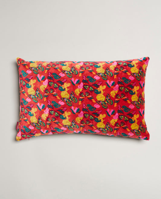 Rectangular Cushion Velvet - Holy red clay