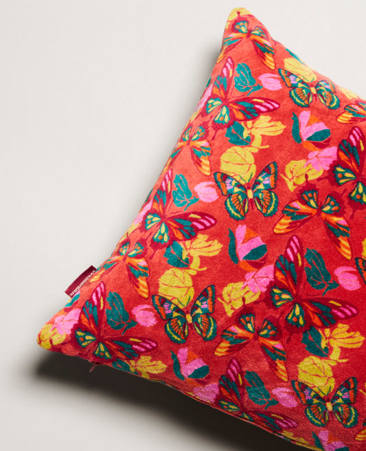 Rectangular Cushion Velvet - Holy red clay